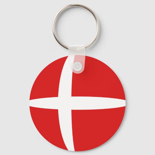 Denemarken Fisheye Flag Sleutelhanger (Voorkant)