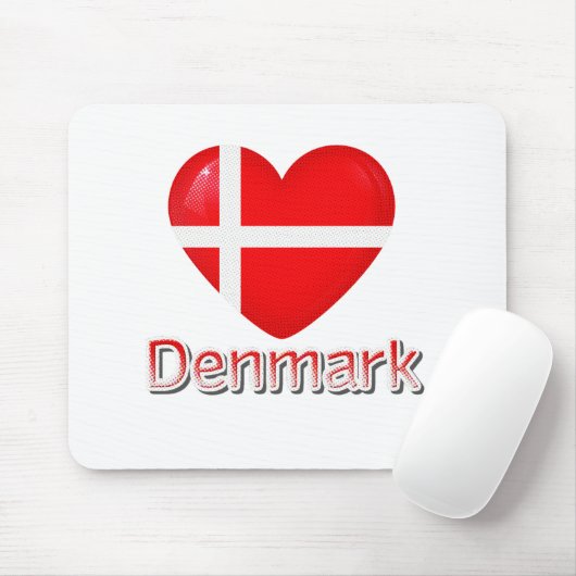 Denemarken Flag Cutout Muismat (Met muis)
