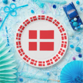 DENEMARKEN FLAG DANNEBROG PAPIEREN BORDJE (Feest)