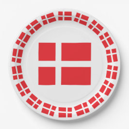 DENEMARKEN FLAG DANNEBROG PAPIEREN BORDJE