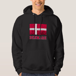 Denemarken Flag Dannebrog Retro Danish Pride Danes Hoodie