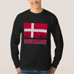 Denemarken Flag Dannebrog Retro Danish Pride Danes T-shirt