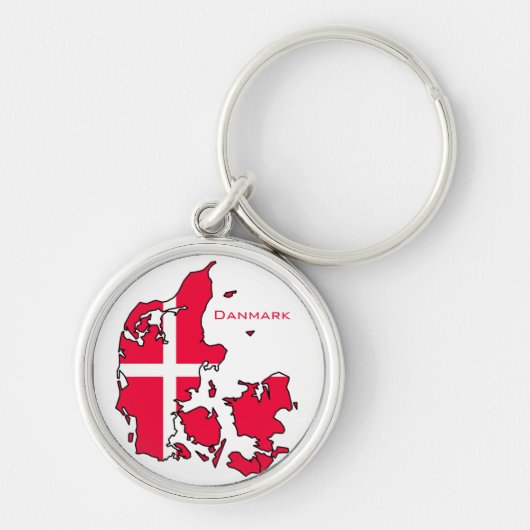 denemarken flag map sleutelhanger (Voorkant)