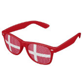 Denemarken Flag Party Shades Zonnebril (Gekanteld)