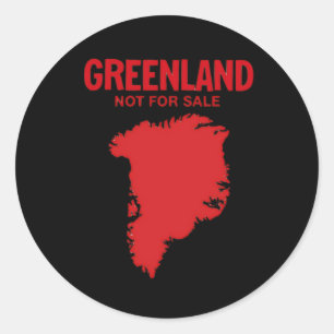 Denemarken Groenland is niet te koop - Anti Trump  Ronde Sticker