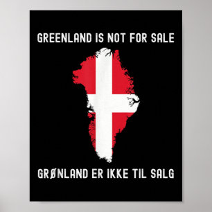 Denemarken Groenland Niet te koop Vertaling Denema Poster