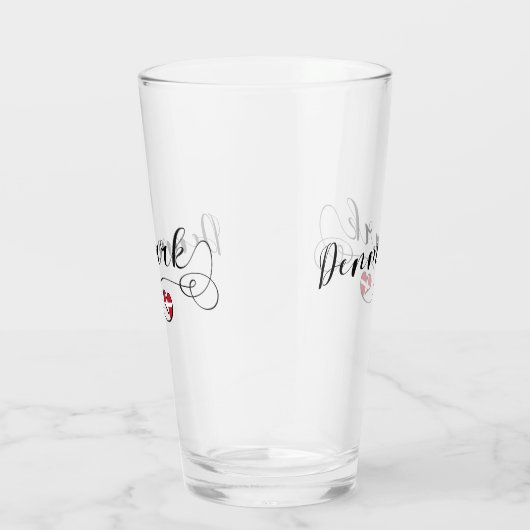 Denemarken Hart, Deense vlag Glas (Rechts)