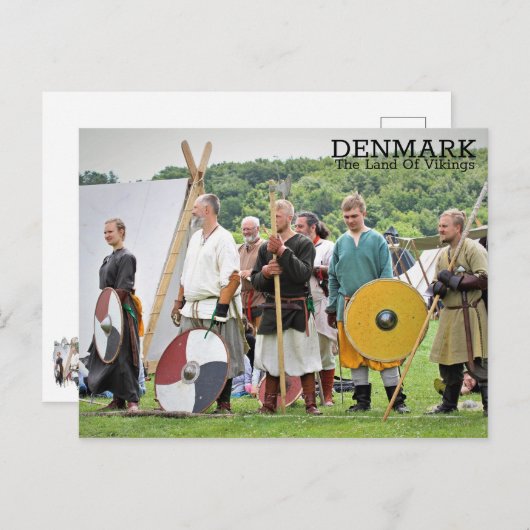 Denemarken, het land van Vikingen ansichtkaart! Briefkaart (Voorkant / Achterkant)