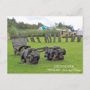 Denemarken, Hvolris IJzertijdperk dorp Briefkaart