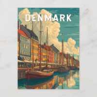 Denemarken Illustratie Reis Kunst Vintage