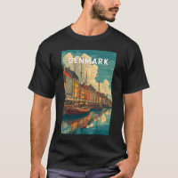 Denemarken Illustratie Reis Kunst Vintage