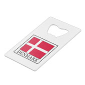 Denemarken Kredietkaart Flessenopener (Voorkant Gekanteld)