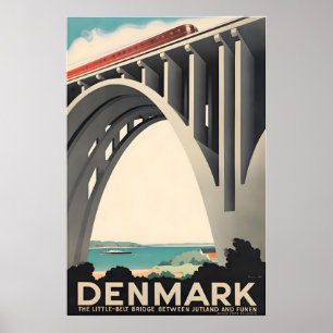 Denemarken Kunst Jutland Print Funen Reisposter
