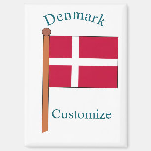 Denemarken Land Vlag Thunder_Cove Magneet