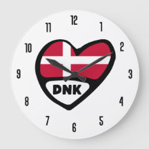 Denemarken Landcode DNK Vlaggenhart
