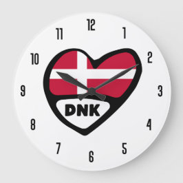 Denemarken Landcode DNK Vlaggenhart Grote Klok