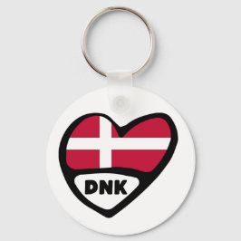 Denemarken Landcode vlag Hoofdlettertoets, DNK Sleutelhanger