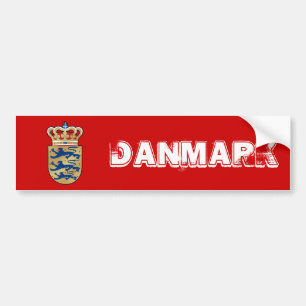 Denemarken logo-badge wapenschild koninklijke kam bumpersticker