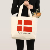 Denemarken met Dannebrog Grote Tote Bag (Voorkant (product))
