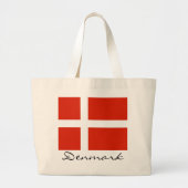 Denemarken met Dannebrog Grote Tote Bag (Voorkant)