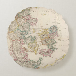 Denemarken met inzetkaart van IJsland Rond Kussen