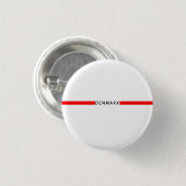 Denemarken minimalistische vlag ronde button 3,2 cm (Voorkant /achterkant)