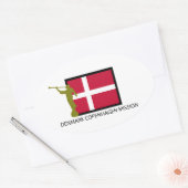 DENEMARKEN MISSIE KOPENHAGEN LDS CTR OVALE STICKER (Envelop)