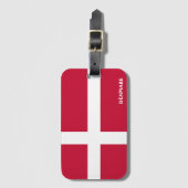 Denemarken Nationaal Vlaggepatriottisch Bagagelabel (Voorkant (verticaal))