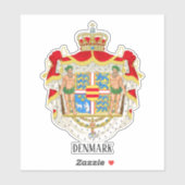 Denemarken nationaal wapenschild patriottisch sticker (Vel)