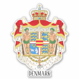 Denemarken nationaal wapenschild patriottisch sticker