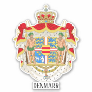 Denemarken nationaal wapenschild patriottisch sticker