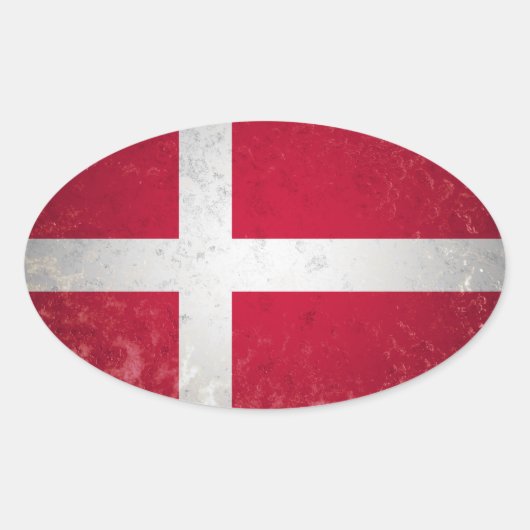 Denemarken Ovale Sticker (Voorkant)