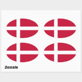 Denemarken Ovale Sticker (Vel)