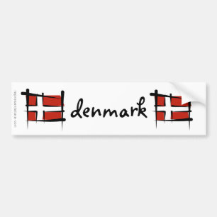 Denemarken-penseelvlag Bumpersticker