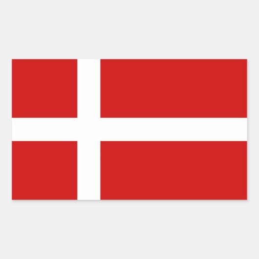 Denemarken Rechthoekige Sticker (Voorkant)