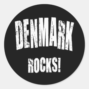 Denemarken Rocks. Ronde Sticker
