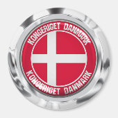 Denemarken Round Emblem Magneet (Voorkant)