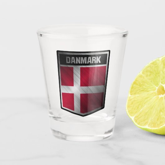 Denemarken Shot Glas (Voorkant)
