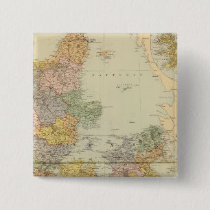 Denemarken, Sleeswijk, Holstein Vierkante Button 5,1 Cm