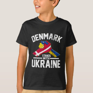 Denemarken Staat Met Oekraine Oekraïense Deense Vl T-shirt