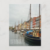 Denemarken, straatboten Nyhavn Briefkaart (Voorkant)