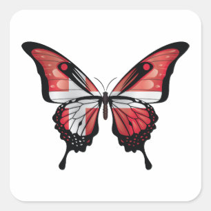 Denemarken Swallowtail Butterfly Flag Sticker