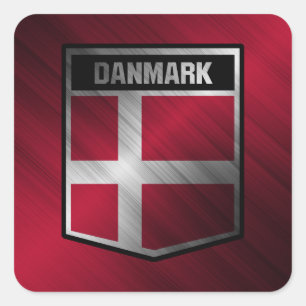 Denemarken Vierkante Sticker