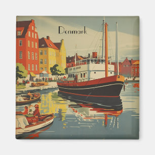Denemarken Vintage Travel Poster aanpasbaar Magneet
