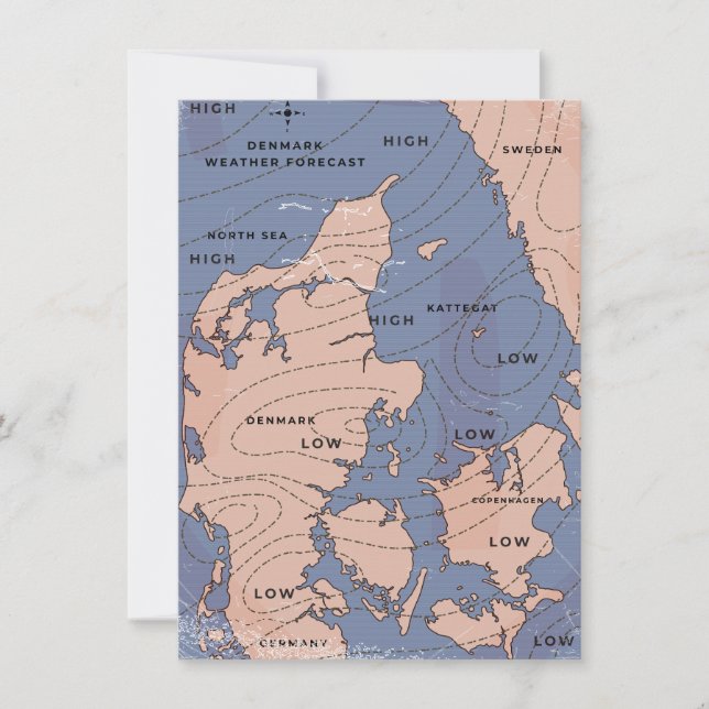 Denemarken Vintage Weersvoorspelling (Voorkant)