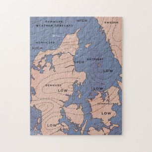 Denemarken Vintage Weersvoorspelling Legpuzzel