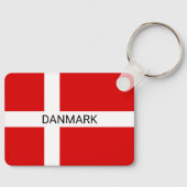 Denemarken vlag aangepaste sleutelhanger geschenk (Voorkant)