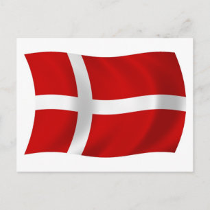 Denemarken Vlag Ansichtkaart Briefkaart