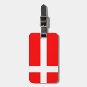Denemarken Vlag Bagagelabel! Bagagelabel (Voorkant verticaal)