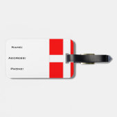 Denemarken Vlag Bagagelabel! Bagagelabel (Achterkant horizontaal)